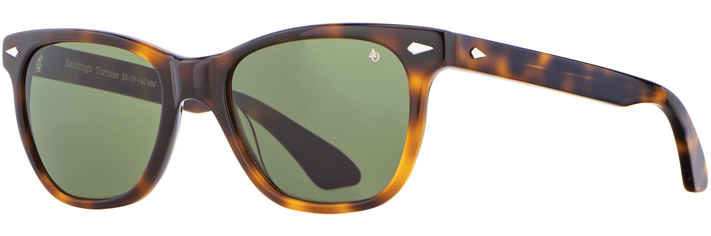 American Optical - Saratoga M Tortoise St Green Nylon